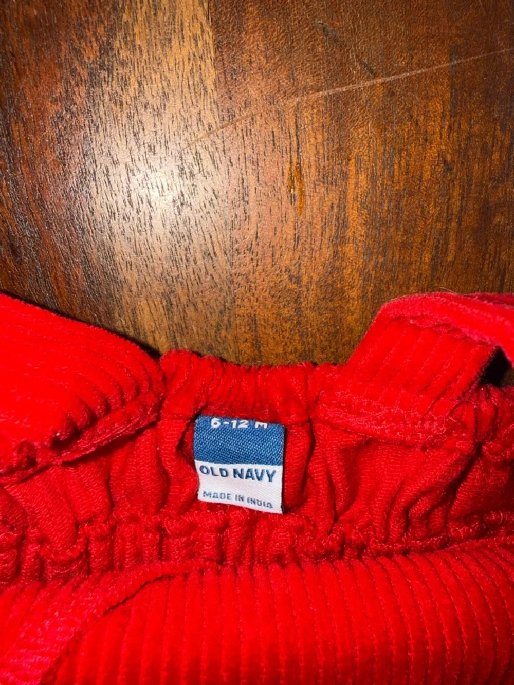 Old Navy Kids Red Heart Appliqué Corduroy Sundress Sleeveless 6-12M